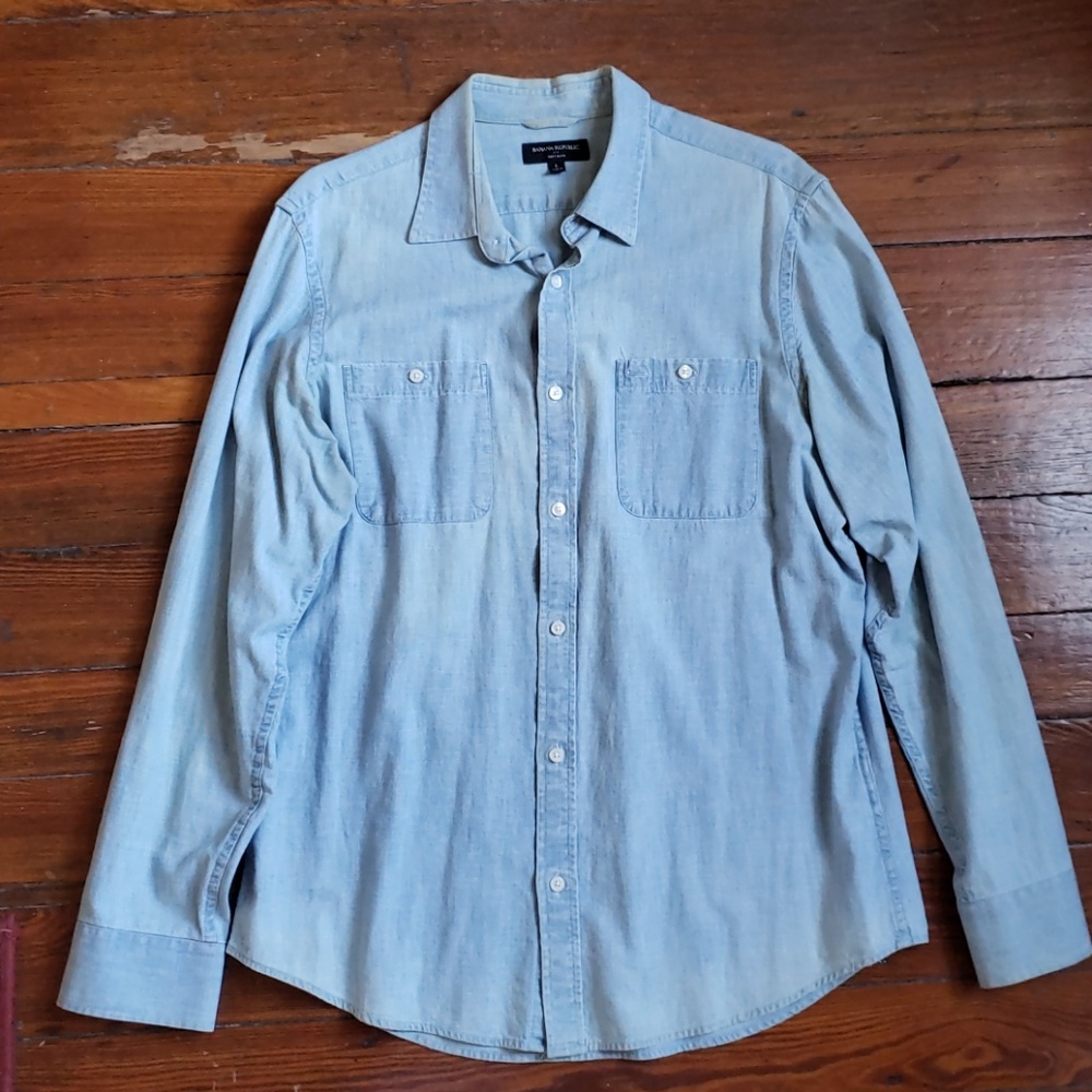 Banana Republic Washed Denim Mens Size L